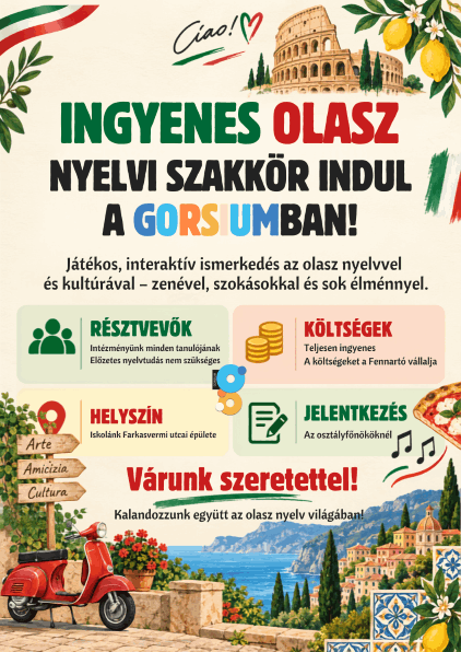 Az olasz szakkör plakátja